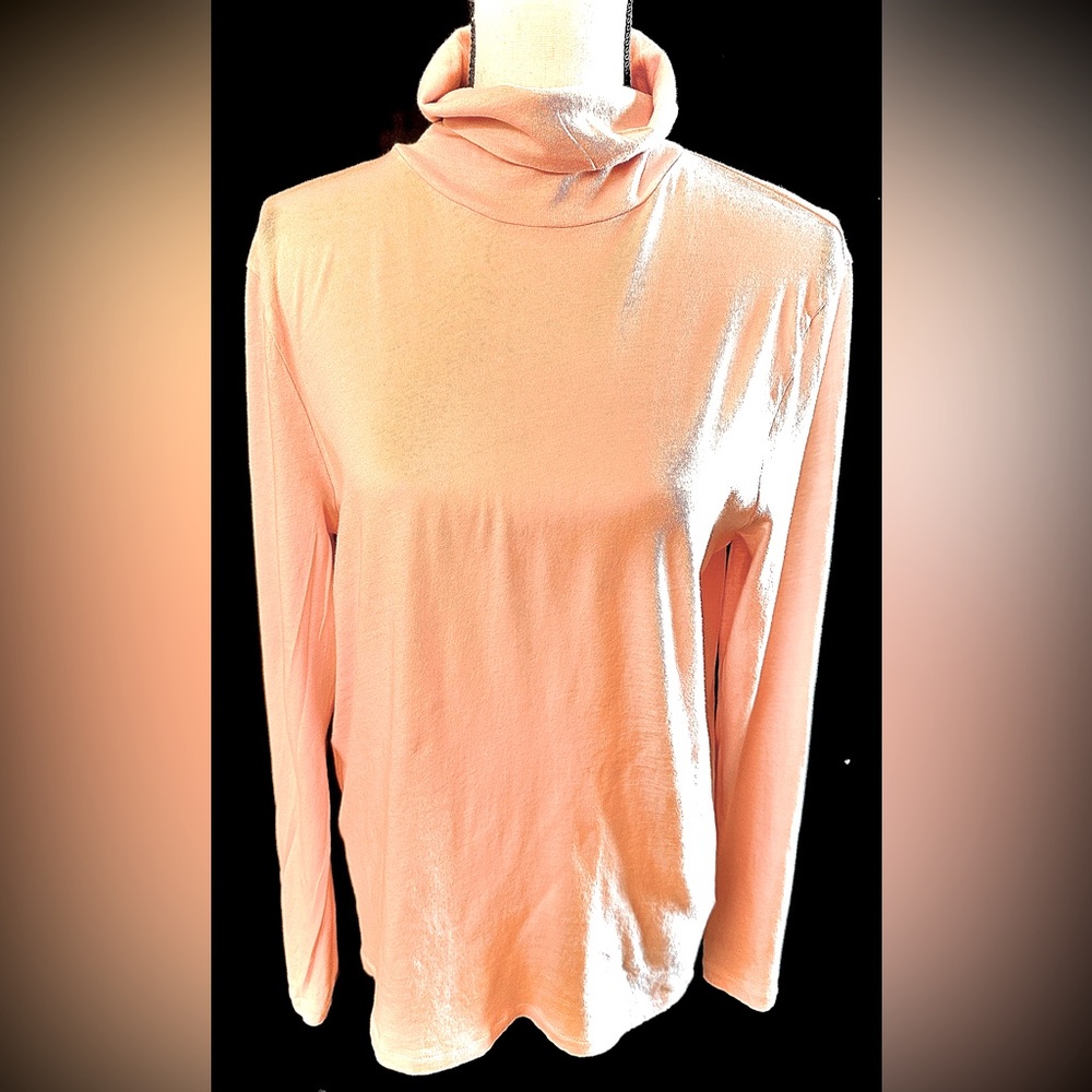 J. Crew New without Tags, Peach Color 100% Cotton Turtleneck